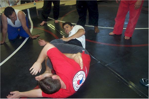 Frank Shamrock working w/Inst. Schleeter 