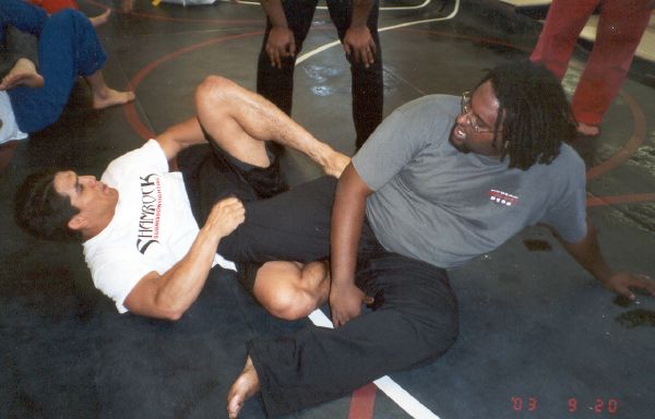 Frank Shamrock working Leg Tie drills w/Asst. Inst. McCalla 